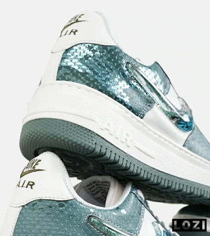 کفش کتانی مردانه و زنانه سبز سفید NIKE dunk low steam puppet مدل 7224