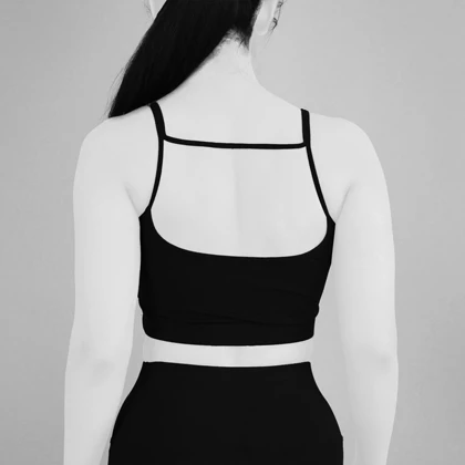 نیم‌تنه ورزشی کاپ‌دار زنانه سانفو مدل 4K1073 مشکی