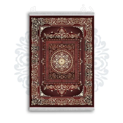 *جدید* فرشینه از جنس پارچه شانل مخمل ترک طرح فانتزی برند دفه کد 1269