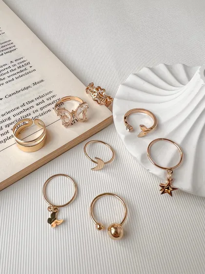 انگشتر پکی پروانه جواهری ring pack