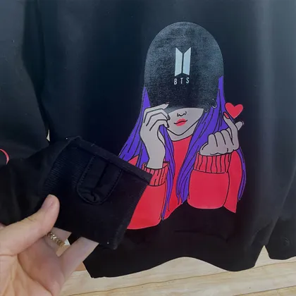 بلوز دورس فینگردار مدل BTS