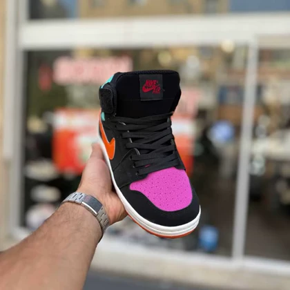 کتانی نایک جردن 1 ساق‌دار مشکی رنگی کد 6696