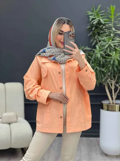 مانتو لینن چهار جیب