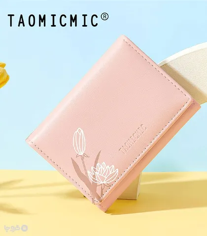 کیف پول زنانه تاشو دکمه دار Taomicmic تائومیک میک طرح شاخه گل