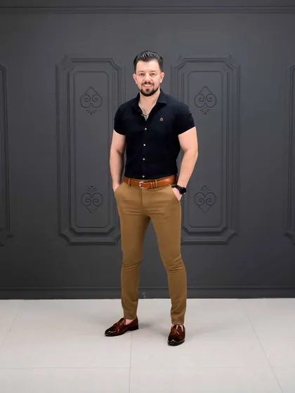 پیراهن کوتاه 040802 BENETTON مشکی