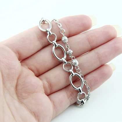 دستبند زنانه طرح دولاین گوی دار