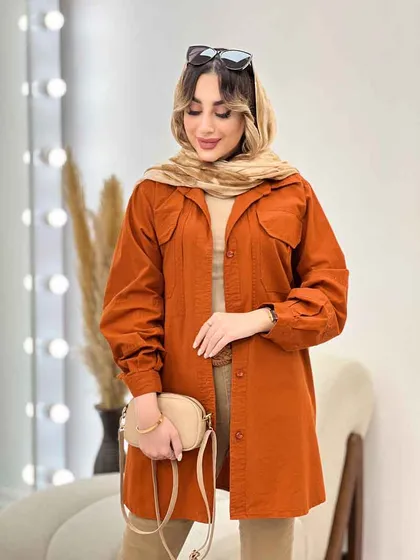 مانتو دو جیب پیله