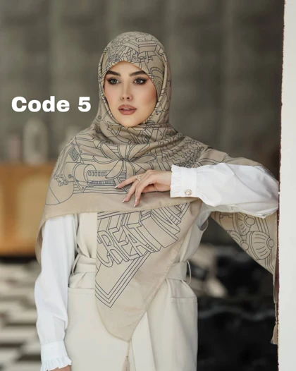 روسری نخ سیا اسکارف وارداتی 3621