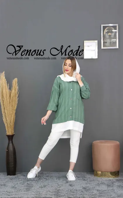شومیز پیراهنی ترکیبی