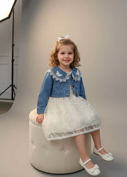 کت جین و سارافون مدل پروانه