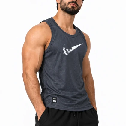 رکابی ورزشی مردانه نایک مدل DS-Dri Fit-5G0689 طوسی تیره