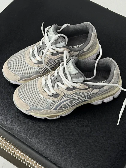 کتانی اسیکس طوسی صورتی - Asics - 002