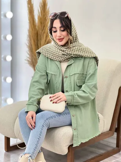 مانتو کتان ریش دار ترلان