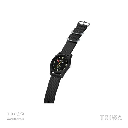 ساعت مچی عقربه ای زنانه مردانه تریوا (TRIWA) مدل OCEAN PLASTIC-SEA SHEPHERD BLACK