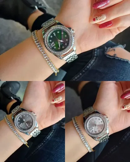 ساعت زنانه نگین‌دار رومی