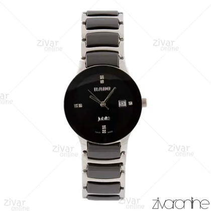 ساعت رادو زنانه سرامیکی نقره ای مشکی 103782
