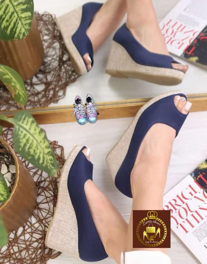 صندل لژدار حصیری زنانه جلو باز