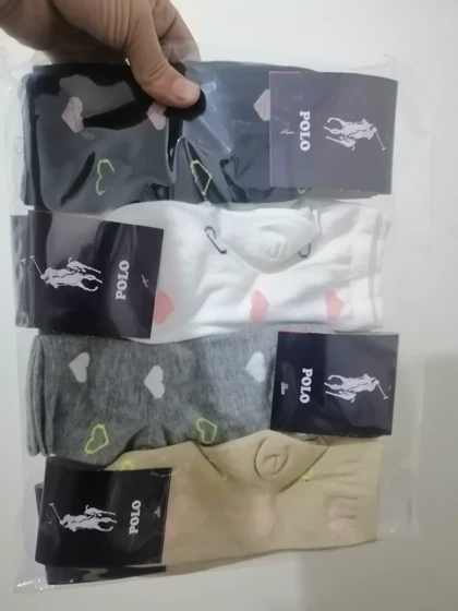 تولیدی جوراب نیم ساق زنانه ودخترانه فانتزی 12 جفتی برند پلو