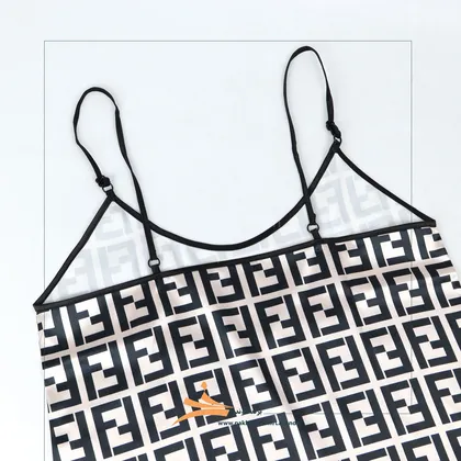ست تاپ و شورتک طرح FENDI برند لاوندر