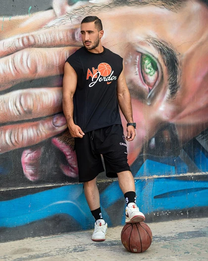 رکابی ورزشی وست JORDAN AIR مشکی