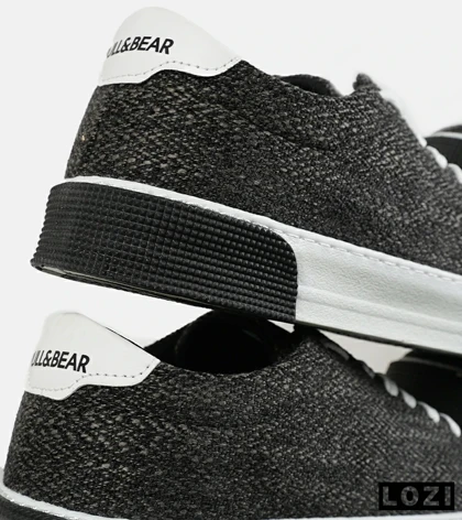 کفش کتانی مردانه مشکی سفید PULL & BEAR