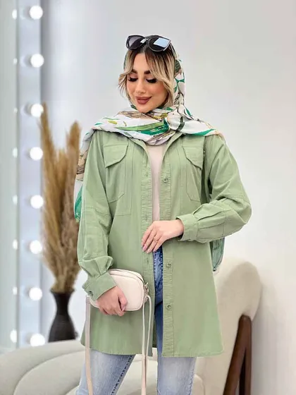 مانتو دو جیب پیله