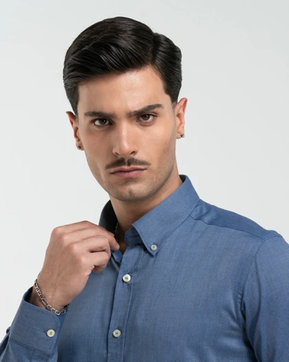 ام کی کالکشن پیراهن آستین بلند mk-1992-dark-blue