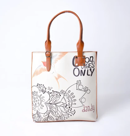 کیف رودوشی دندی طرح Good vibes