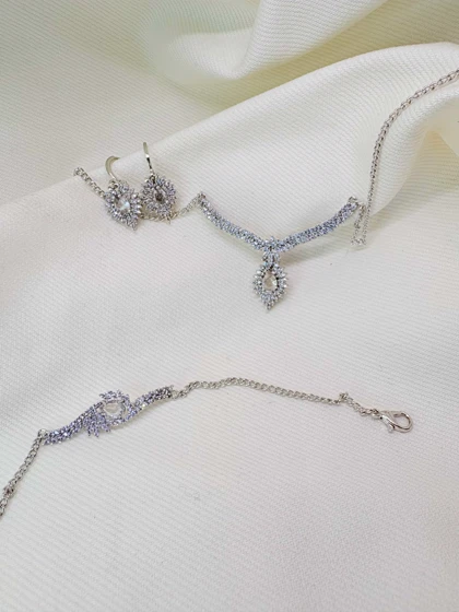 سرویس کامل برند شین مدل «اشک الماس» | نسخه سیلور (رادیوم) با گارانتی 1 ساله