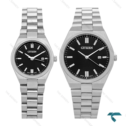 ست سیتیزن VIP نقره ای صفحه مشکی Citizen-8197-S