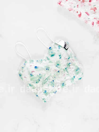 نیم‌تنه کاپ‌دار طرح گل پشت کش