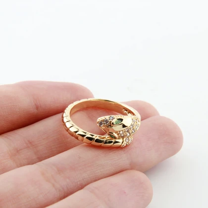 انگشتر زنانه مدل مار نگینی