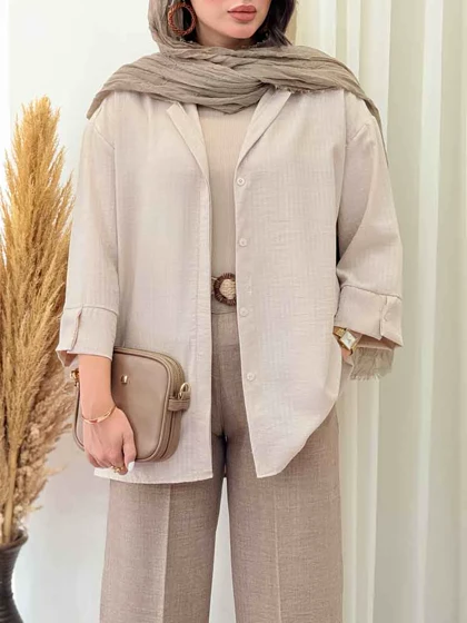 مانتو دکمه مخفی سوزان