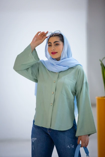 مانتو بابوس پیراهنی استین کلوش