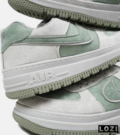 کفش کتانی بزرگ پا طوسی سبز NIKE AIR FORCE مدل 4423