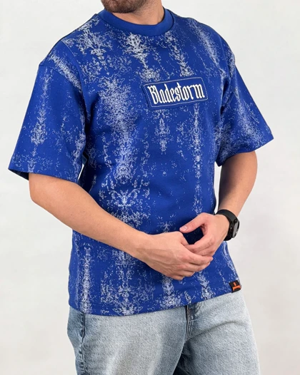 تیشرت مردانه اسپرت مدل لش استورم راه راه رنگ آبی کد 999106