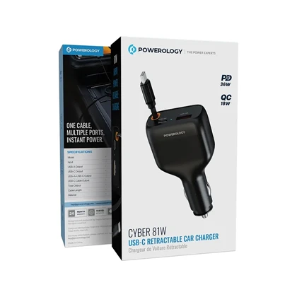 شارژر فندکی 81W پاورولوژی مدل POWEROLOGY PCCSR027