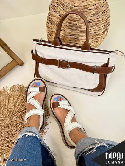 ست کیف وندا و صندل تسمه ای جودون لومانا