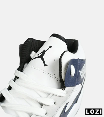 کفش کتانی ساق‌دار مردانه و زنانه سفید سرمه ای طوسی NIKE jordan 1 مدل 7693