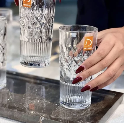 لیوان اسموتی طرحدار بلند DELI