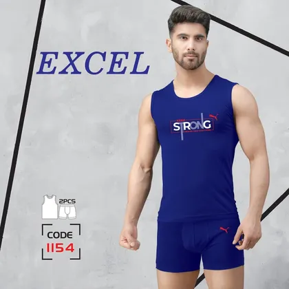 ست آستین حلقه و شورت مردانه اکسل 1154 سایز بزرگ