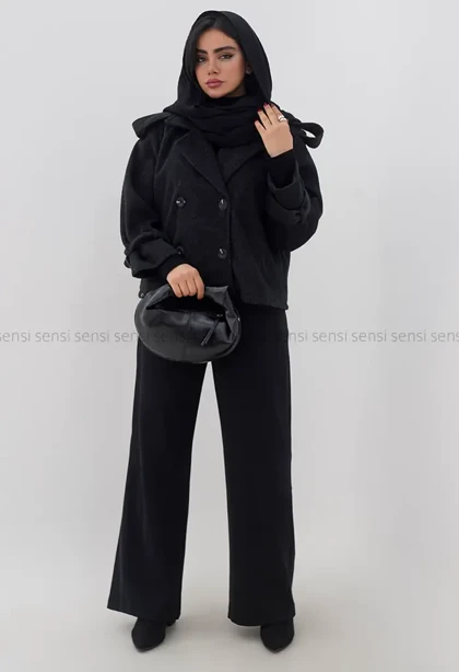 کراپ کت موهری آستر دار کد1004967