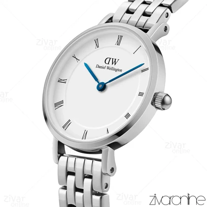 ساعت دنیل ولینگتون زنانه سیلور صفحه سفید ایندکس یونانی 105504