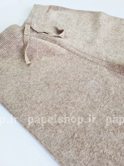 شلوار بافت واید لگ دم پا ریش