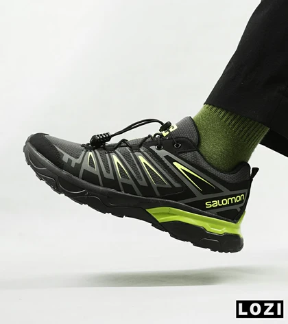 کفش کتانی مشکی سبز سالومون Salomon X ULTRA