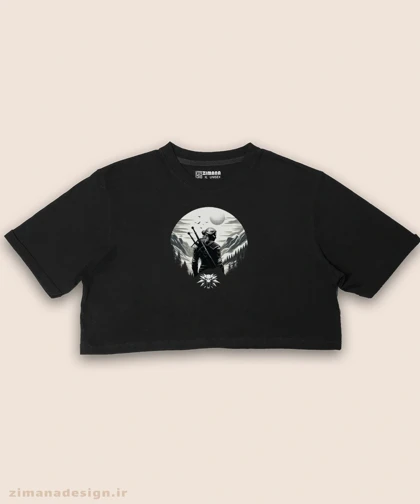 کراپ زنانه طرح ویچر شخصیت گرالت کد 987