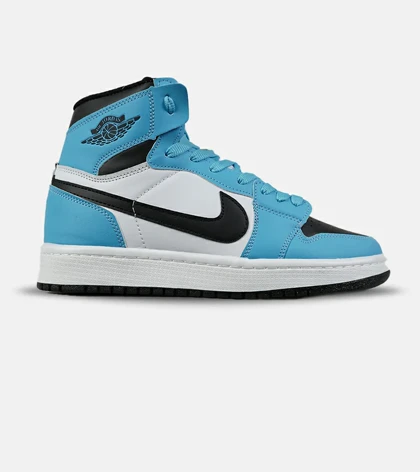 کفش کتانی ساق‌دار مردانه و زنانه آبی سفید مشکی NIKE jordan 1 مدل 7896