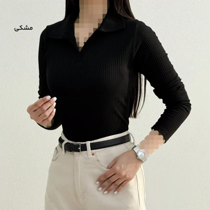بلوز زنانه کرکره ای یقه شکاری | آی بولک