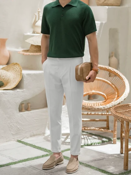 شلوار پارچه ای کمر سگک دار کد p235