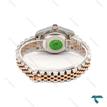 رولکس زنانه دورنگ رزگلد صفحه سیلور خطی Rolex-6086-L